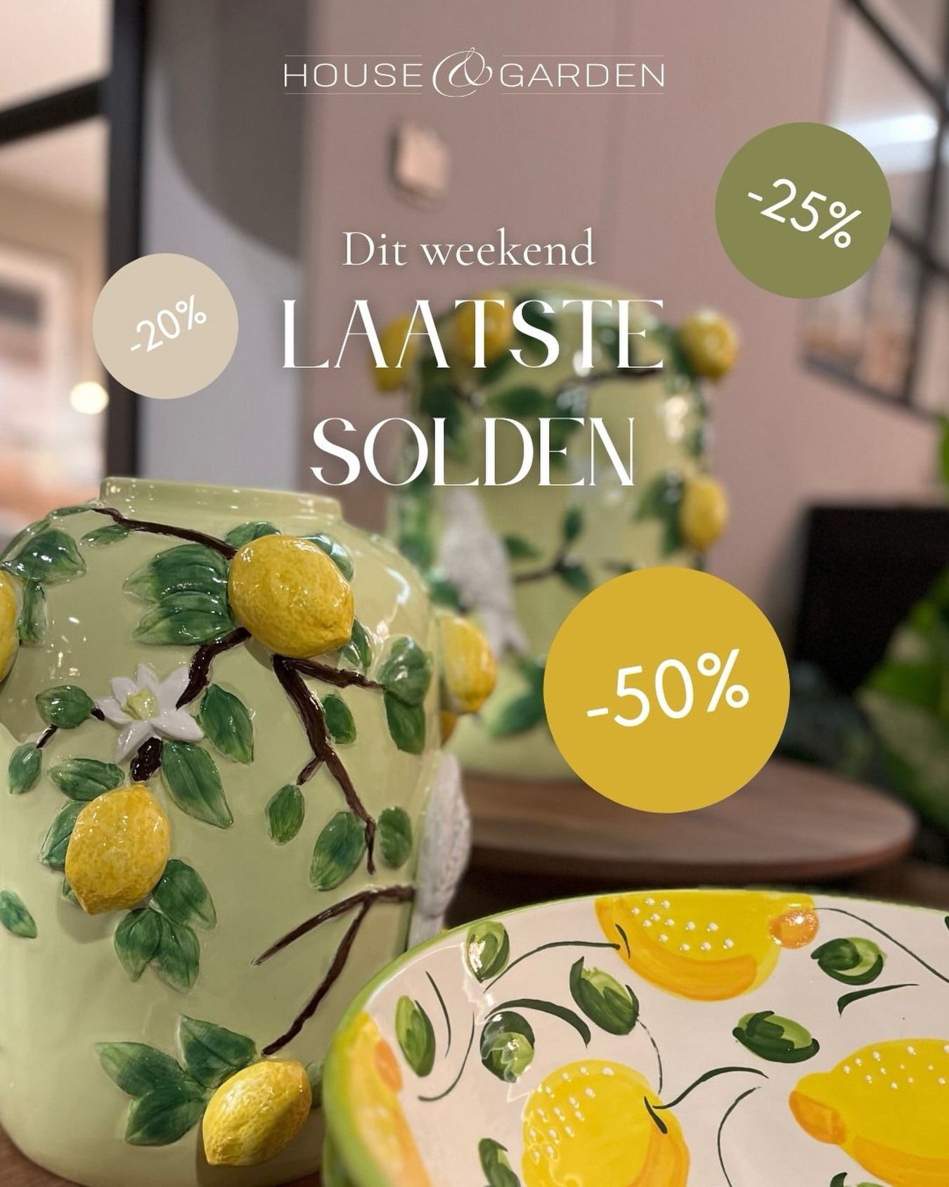 Kom nog eens kijken naar onze laatste supersolden, met kortingen tot wel -50%
Nu scoren = slim scoren!
Wees er snel bij ⏰
#houseandgardenwetteren #solden